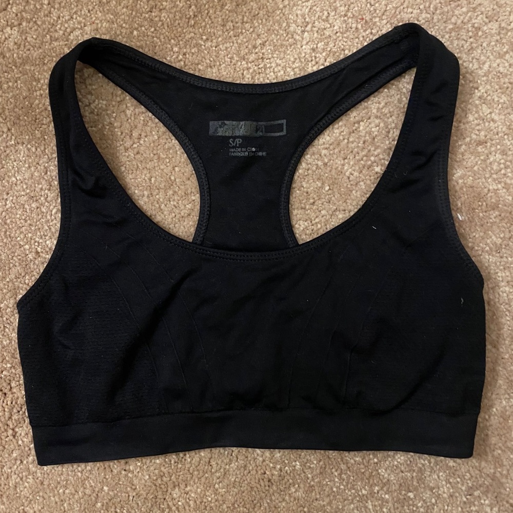 Small Forever 21 racerback sports bra NWOT black